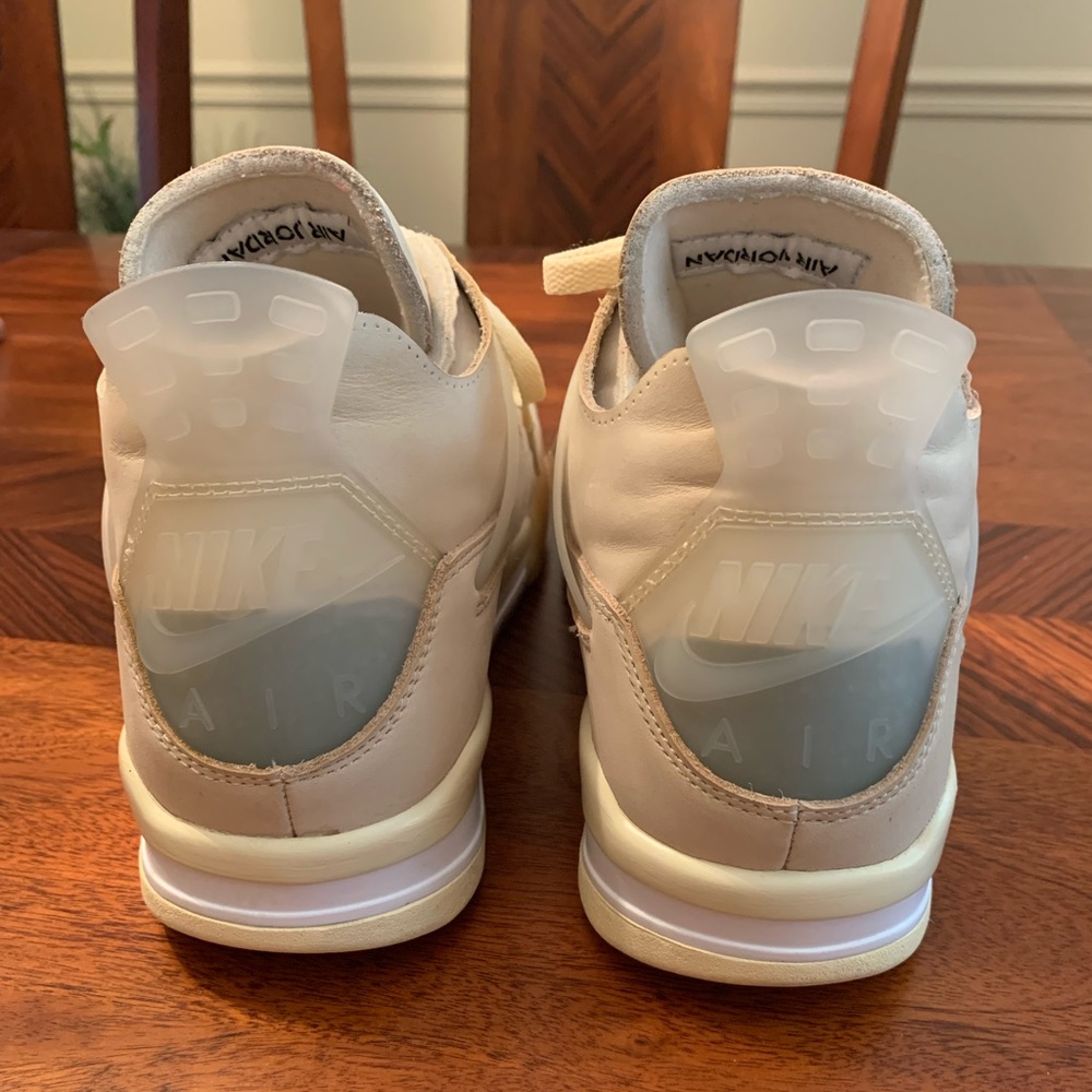 Nike Air Jordan 4 Off White Sail 2020 
CV9388-100 Size Unisex W10.5/M9 Preowned - Picture 6 of 16
